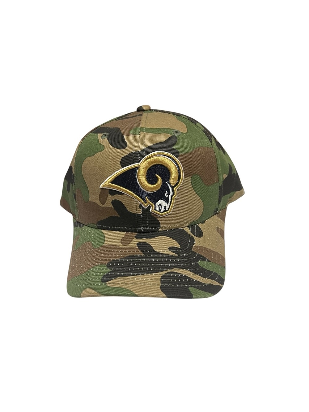 NFL Camouflage Baseball Cap with Gold & Black Rams Emblem